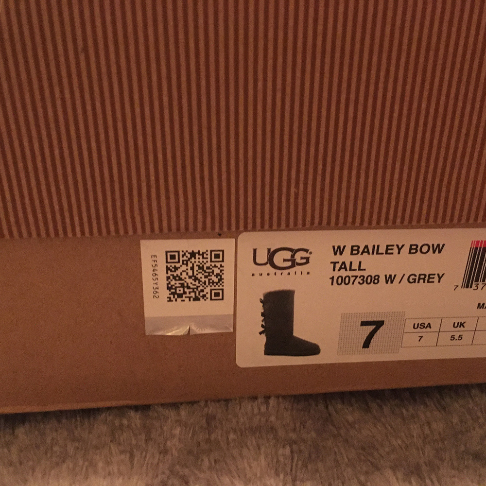 Ugg Bailey Gray 3 Bow Tall Boots